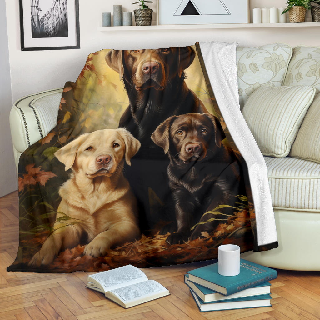 Labrador Retriever Family Blanket, Labrador Retriever Throw Blanket, Labrador Retriever Gifts, Labrador Retriever Fleece Blanket