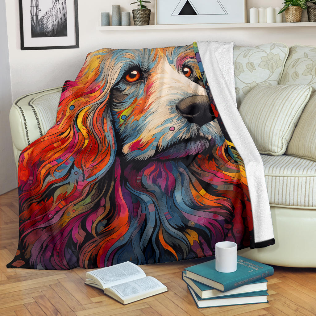 Petit Basset Griffon Vendeen Blanket, Trippy Psychedelics Petit Basset Griffon Vendeen Fleece Blanket, Petit Basset Griffon Vendeen Throw Blanket, Petit Basset Griffon Vendeen Gifts