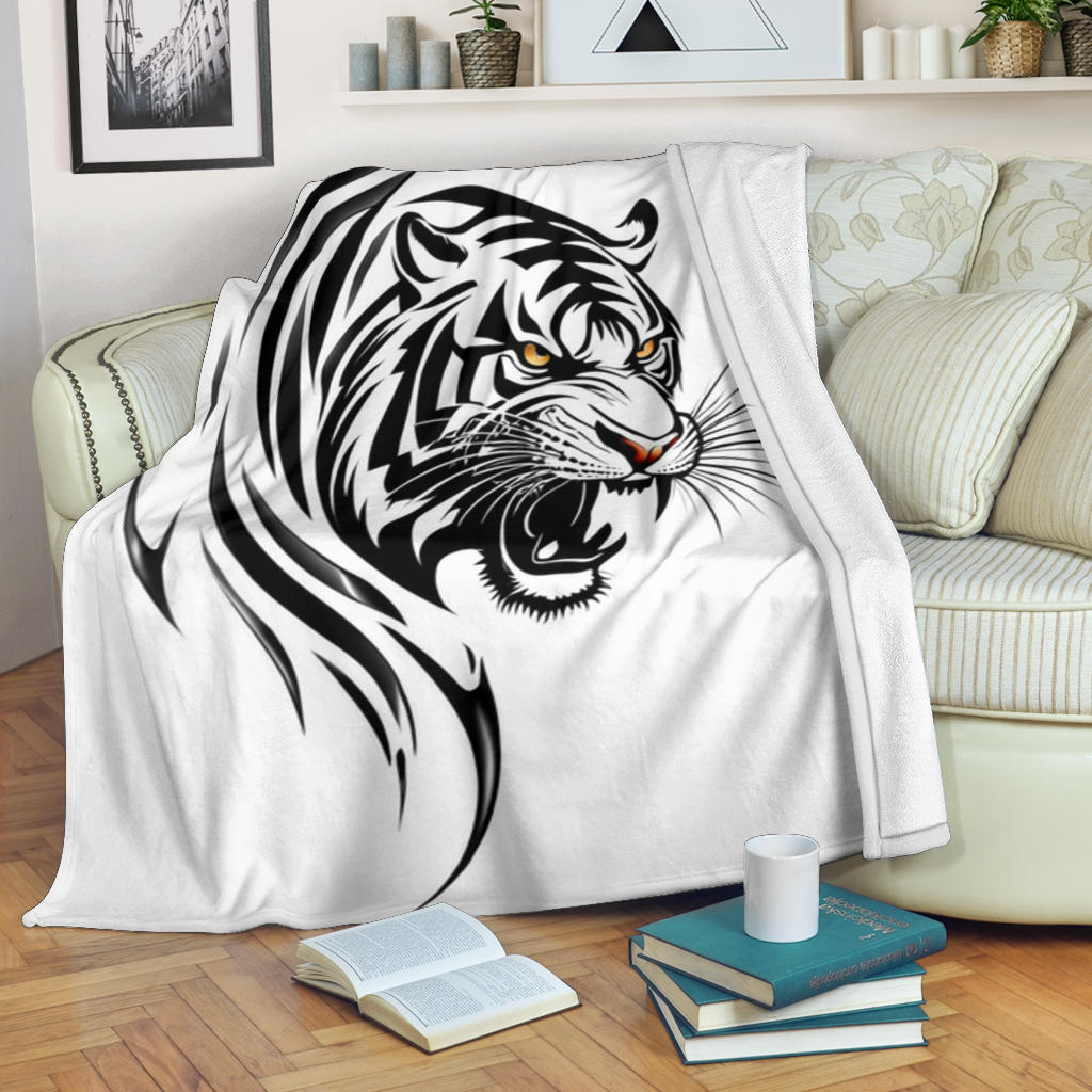 Tribal Tiger Tattoo Blanket