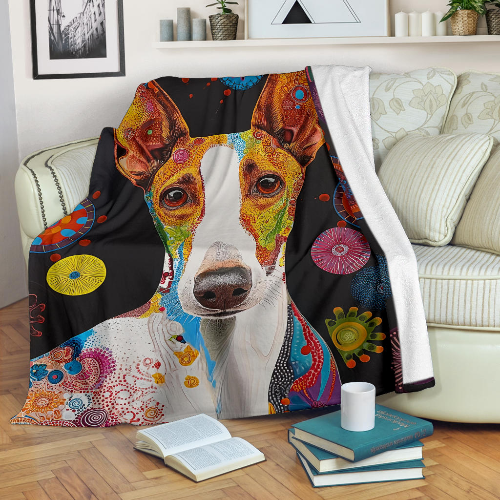 Ibizan Hound Blanket, Trippy Psychedelics Ibizan Hound Fleece Blanket, Ibizan Hound Throw Blanket, Ibizan Hound Gifts