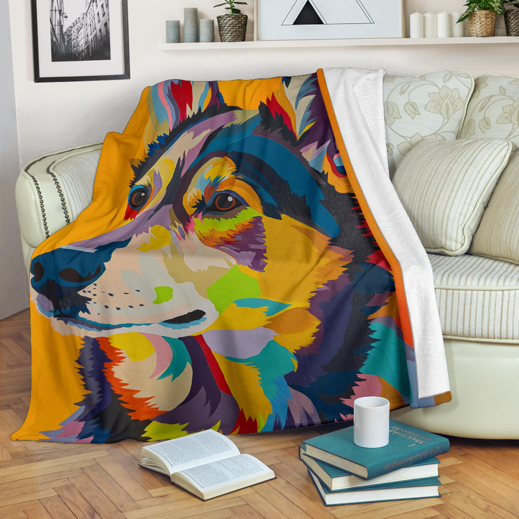 Lapponian Herder Dog Blanket, Trippy Psychedelics Lapponian Herder Dog Fleece Blanket, Lapponian Herder Dog Throw Blanket, Lapponian Herder Dog Gifts