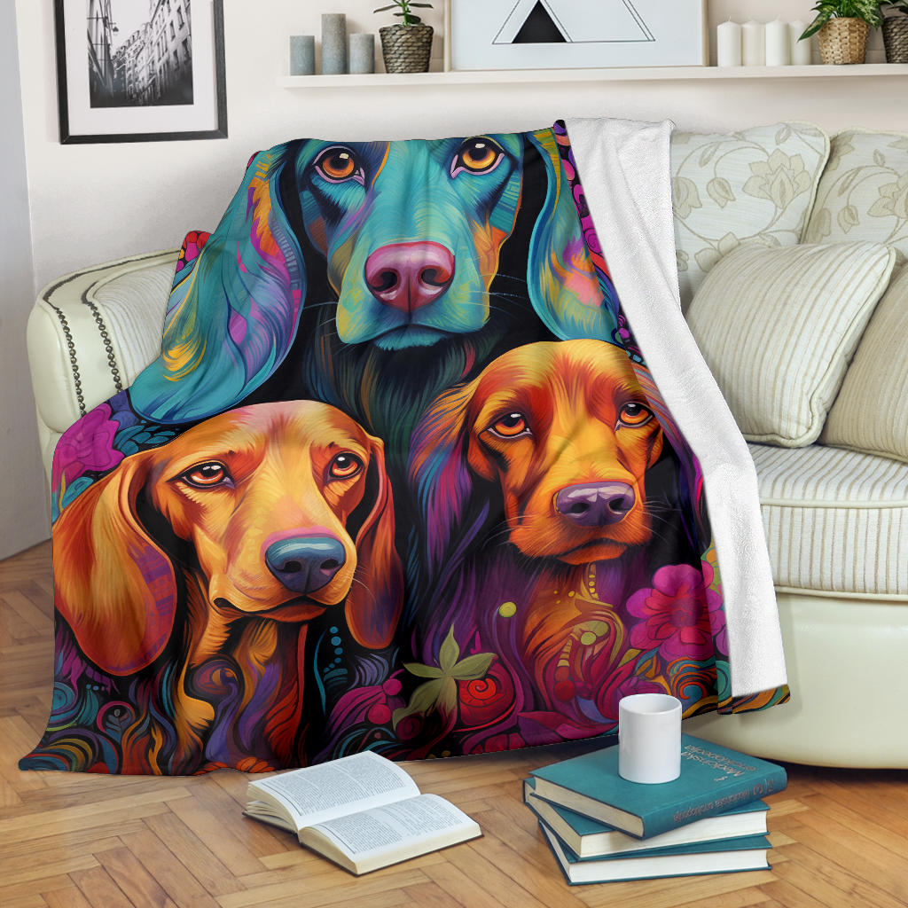 Estonian Hound Blanket, Trippy Psychedelics Estonian Hound Fleece Blanket, Estonian Hound Throw Blanket, Estonian Hound Gifts