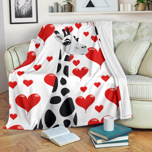 Giraffe Hearts Blanket