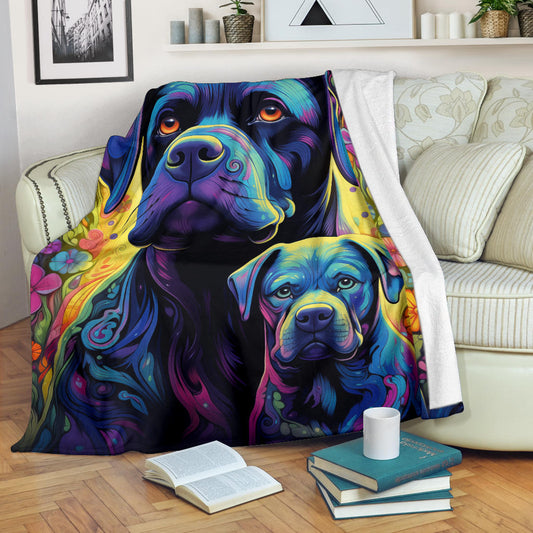 Cane Corso Blanket, Trippy Psychedelics Cane Corso Fleece Blanket, Cane Corso Throw Blanket, Cane Corso Gifts