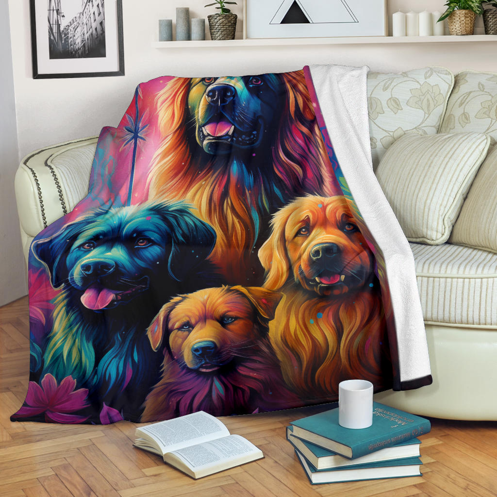 Caucasian Shepherd Blanket, Trippy Psychedelics Caucasian Shepherd Fleece Blanket, Caucasian Shepherd Throw Blanket, Caucasian Shepherd Gifts