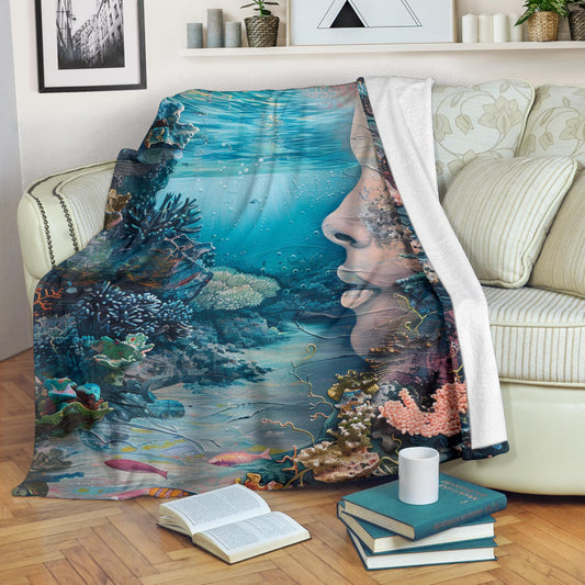 Oceanic Bliss Blanket, Oceanic Bliss Estetic Blankets, Oceanic Bliss Blanket Gifts, Blanket