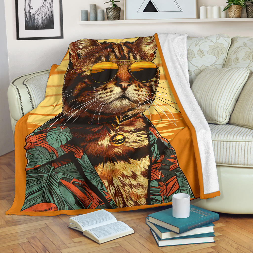 Bengal cat Blanket, Trippy Psychedelics Bengal cat Fleece Blanket, Bengal cat Throw Blanket, Bengal cat Gifts