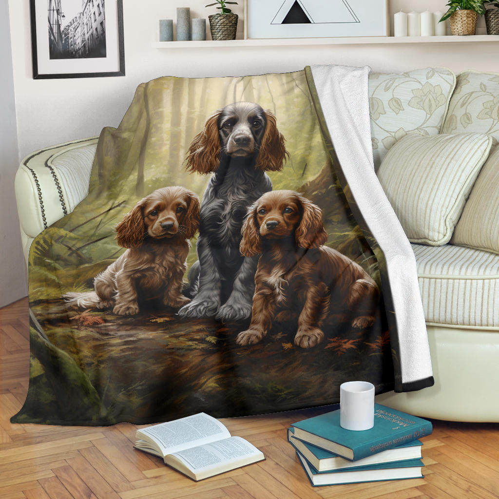 Cocker Spaniel Family Blanket, Cocker Spaniel Blanket,Cocker Spaniel Throw Blanket, Cocker Spanie, Cocker Spaniel Gifts