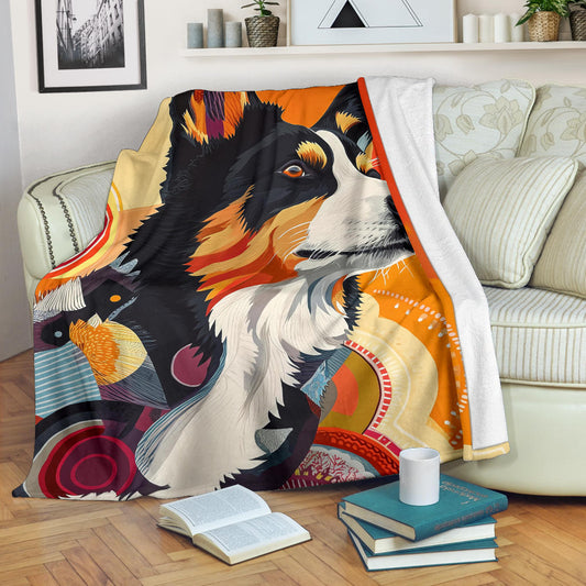 Karelian Bear Dog Blanket, Trippy Psychedelics Karelian Bear Dog Fleece Blanket, Karelian Bear Dog Throw Blanket, Karelian Bear Dog Gifts