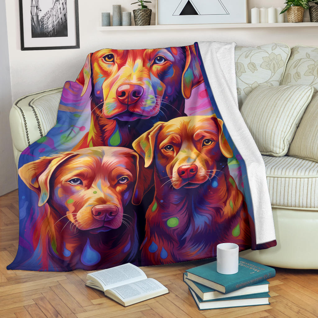 Chesapeake Bay Retrievr  Blanket, Trippy Psychedelics Chesapeake Bay Retrievr Fleece Blanket, Chesapeake Bay Retrievr Throw Blanket, Chesapeake Bay Retrievr Gifts