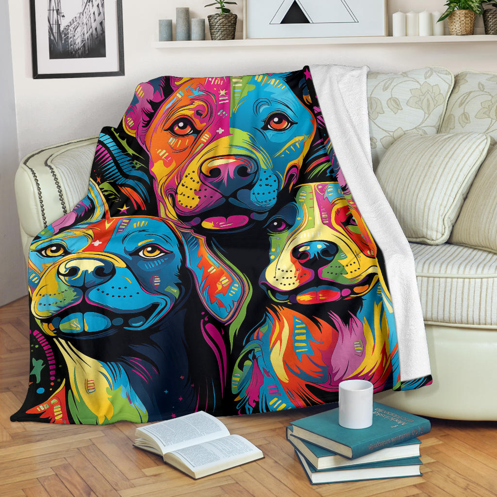 American Staffordshire Terri Blanket, Trippy Psychedelics American Staffordshire Terri Fleece Blanket, American Staffordshire Terri Throw Blanket, American Staffordshire Terri Gifts