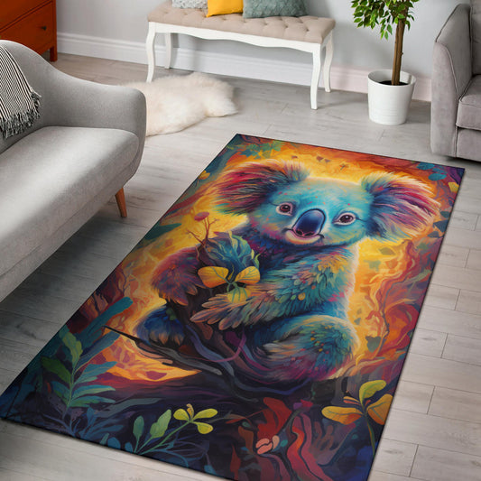 Koala rug, Koala Trippy Rug, Koala Gifts, Koala Decor