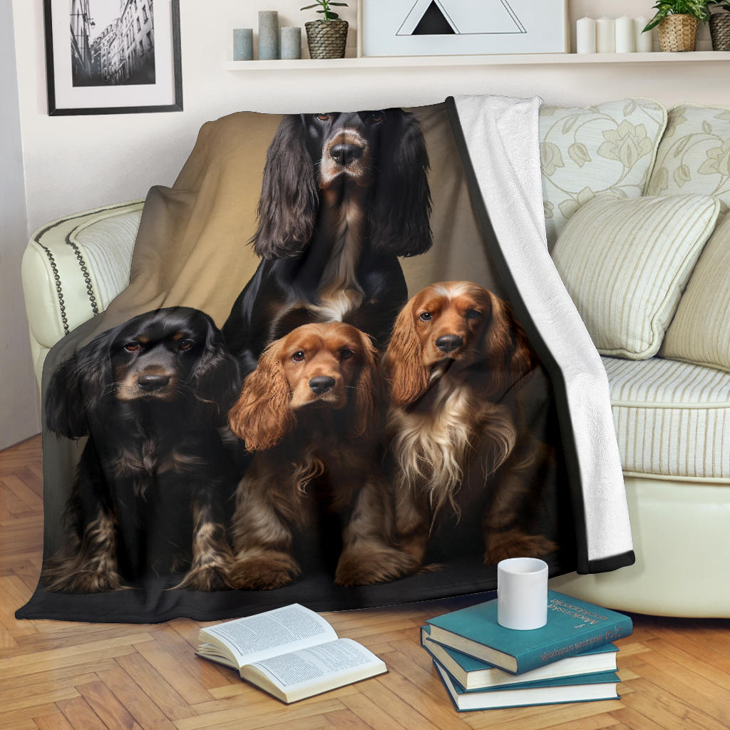 Cocker Spaniel Family Blanket, Cocker Spaniel Blanket,Cocker Spaniel Throw Blanket, Cocker Spanie, Cocker Spaniel Gifts