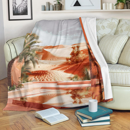 Desert Mirage Blanket, Desert Mirage Estetic Blanket, Desert Mirage Blanket Gift, Blanket