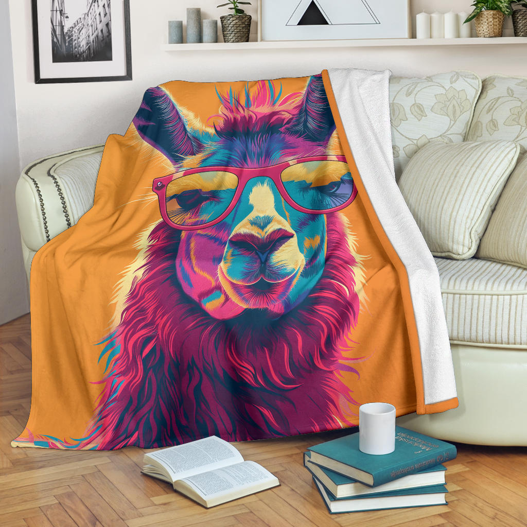 Lama Blanket, Trippy Psychedelics Lama Fleece Blanket, Lama Throw Blanket, Lama Gifts