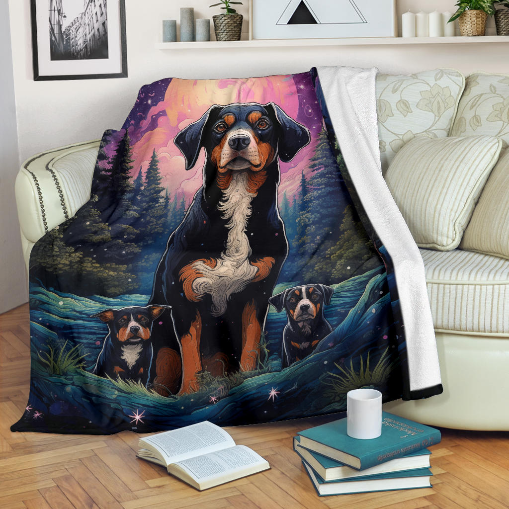 Entlebucher Mountain Blanket, Trippy Psychedelics Entlebucher Mountain Fleece Blanket, Entlebucher Mountain Throw Blanket, Entlebucher Mountain Gifts