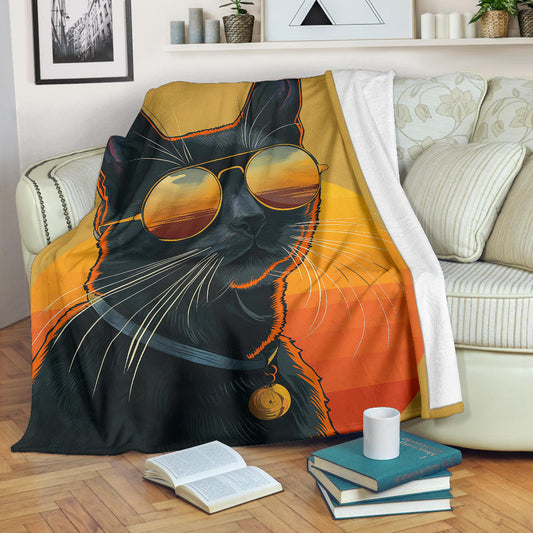 Bombay cat Blanket, Trippy Psychedelics Bombay cat Fleece Blanket, Bombay cat Throw Blanket, Bombay cat Gifts