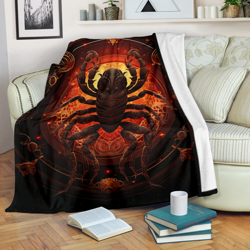 Scorpion Scorpius Zodiac Blanket, Scorpion Scorpius Zodiac Gifts, Scorpius Throw Blanket, Scorpius Fleece Blanket