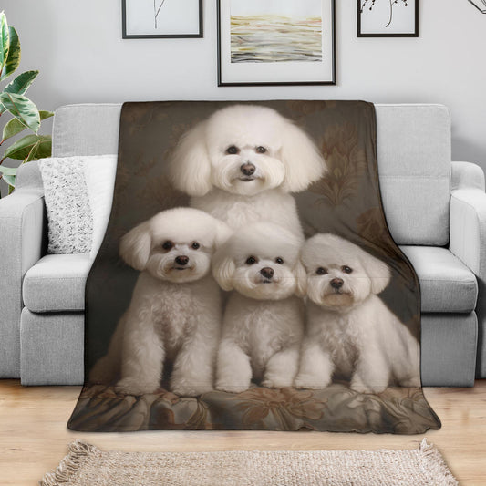 Bichon Frise Family Blanket, Bichon Frise Blanket, Bichon Frise Throw Blanket, Bichon Frise, Bichon Frise Gifts