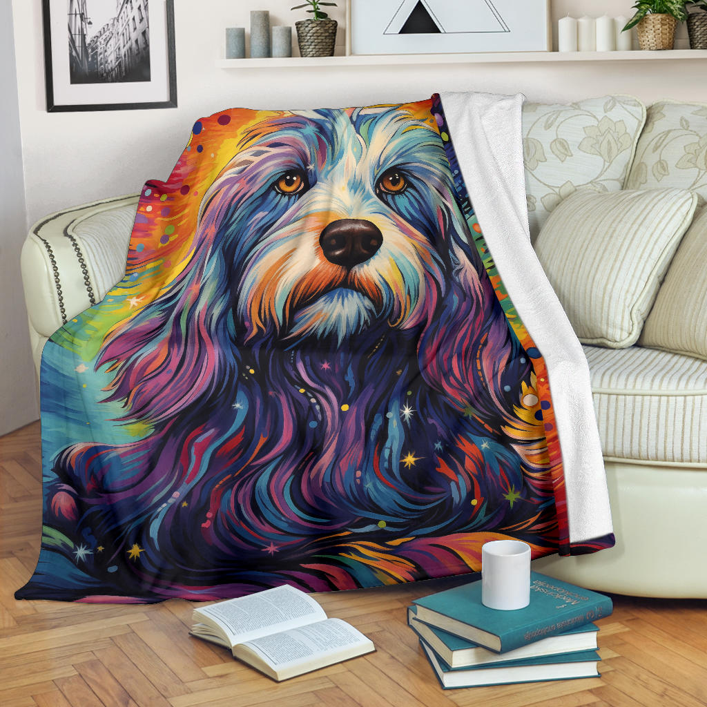 Petit Basset Griffon Vendeen Blanket, Trippy Psychedelics Petit Basset Griffon Vendeen Fleece Blanket, Petit Basset Griffon Vendeen Throw Blanket, Petit Basset Griffon Vendeen Gifts