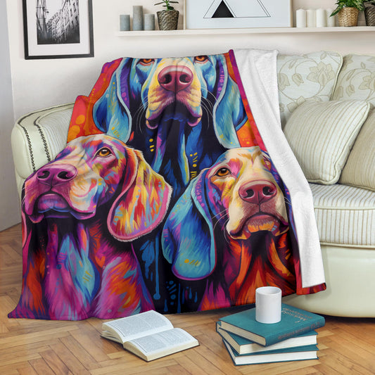 Bracco Italiano Blanket, Trippy Psychedelics Bracco Italiano Fleece Blanket, Bracco Italiano Throw Blanket, Bracco Italiano Gifts