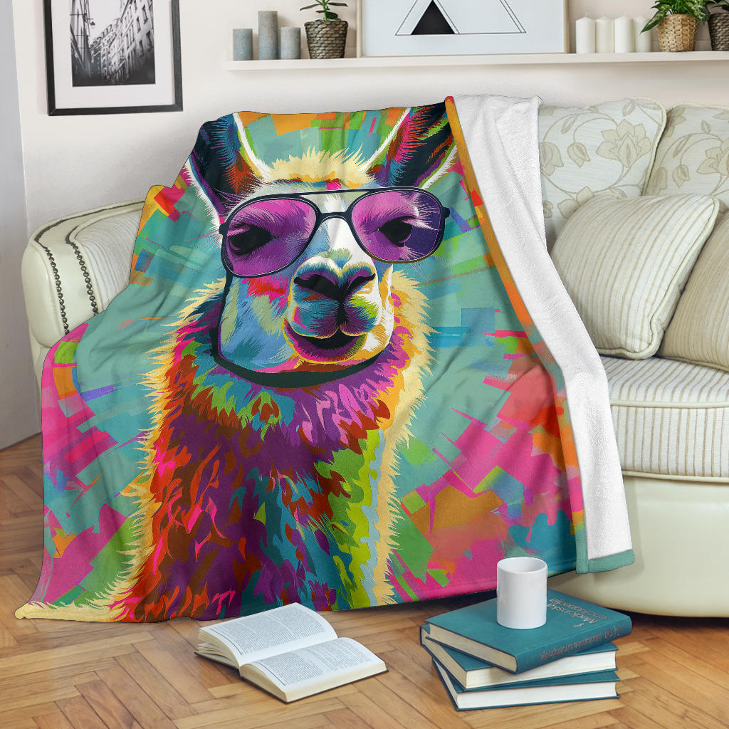 Lama Blanket, Trippy Psychedelics Lama Fleece Blanket, Lama Throw Blanket, Lama Gifts