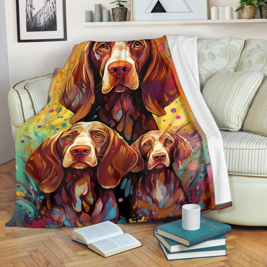 Bracco Italiano Blanket, Trippy Psychedelics Bracco Italiano Fleece Blanket, Bracco Italiano Throw Blanket, Bracco Italiano Gifts