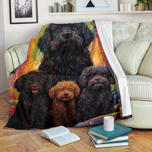 Puli Blanket, Trippy Psychedelics Puli Fleece Blanket, Puli Throw Blanket, Puli Gifts