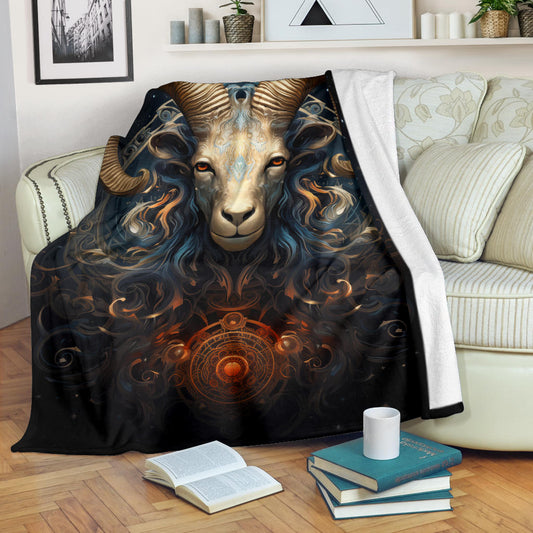 Aries Zodiac Blanket, Ram Zodiac Sign, Aries Gifts, Aries Throw Blanket, Ram Zodiac Gifts