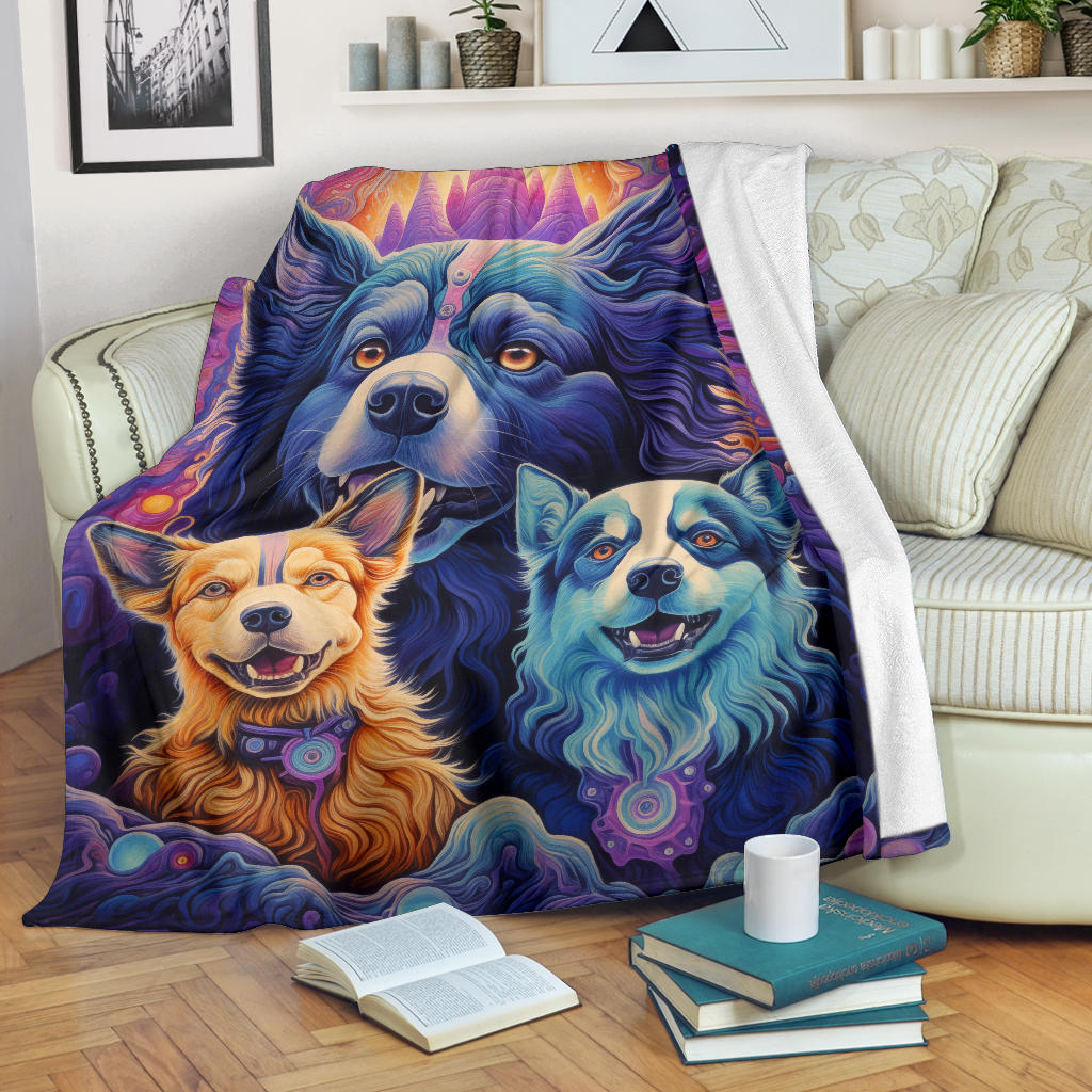 Asian Shepherd Blanket, Trippy Psychedelics Asian Shepherd Fleece Blanket, Asian Shepherd Throw Blanket, Asian Shepherd Gifts