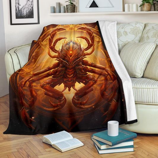 Scorpion Scorpius Zodiac Blanket, Scorpion Scorpius Zodiac Gifts, Scorpius Throw Blanket, Scorpius Fleece Blanket