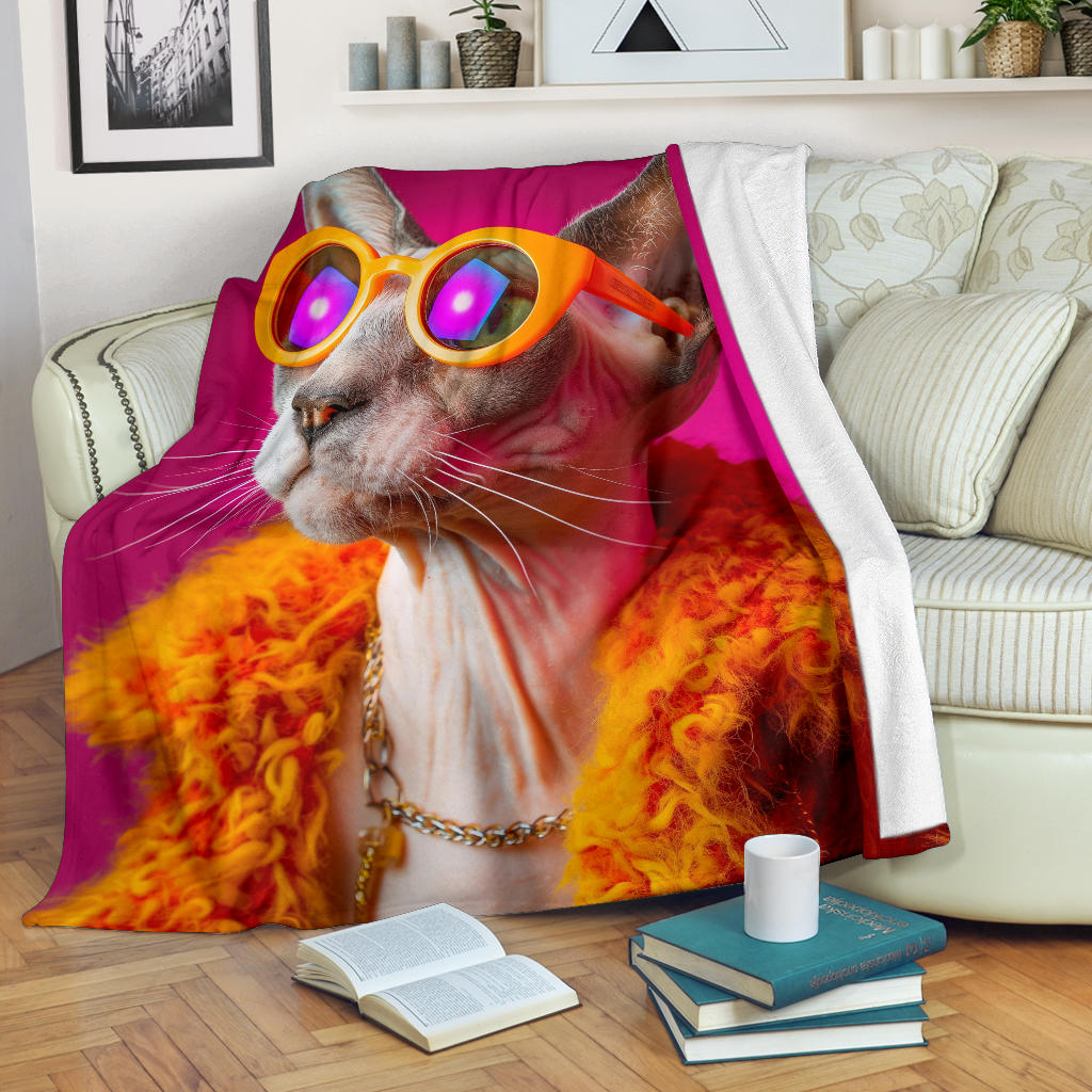 Cornish Rex cat Blanket, Trippy Psychedelics Cornish Rex cat Fleece Blanket, Cornish Rex cat Throw Blanket, Cornish Rex cat Gifts