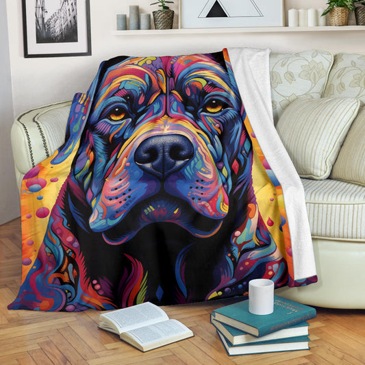 Cane Corso Blanket, Trippy Psychedelics Cane Corso Fleece Blanket, Cane Corso Throw Blanket, Cane Corso Gifts