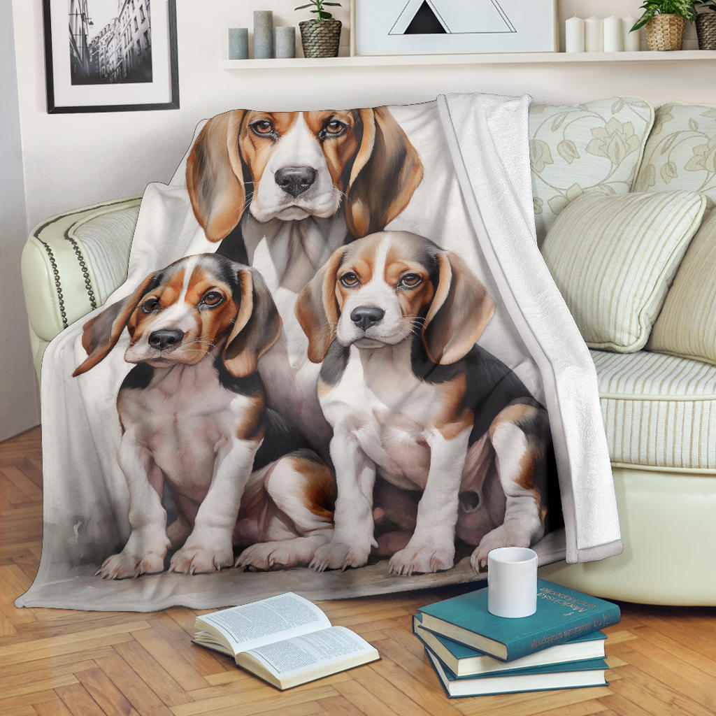 Beagle Family Blanket, Beagle Blanket, Beagle Gifts, Beagle Throw Blanket