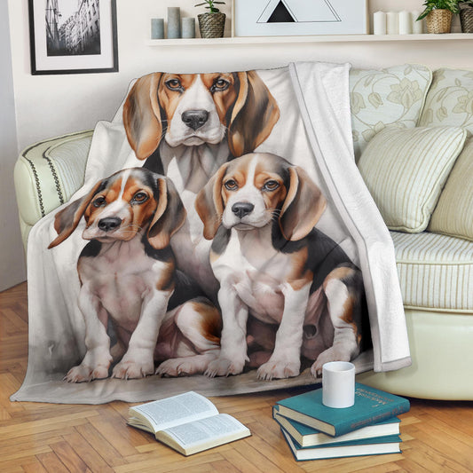 Beagle Family Blanket, Beagle Blanket, Beagle Gifts, Beagle Throw Blanket