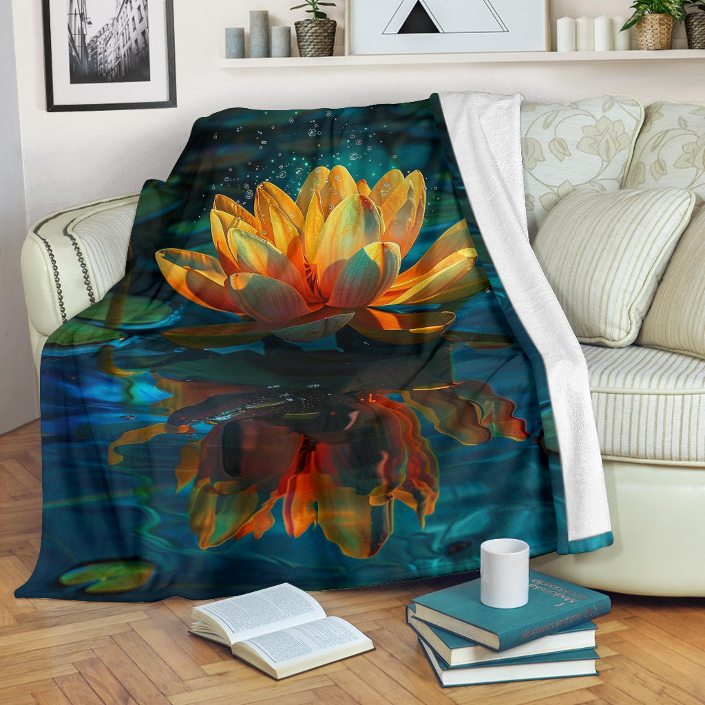 Luminous Lotus Blanket, Luminous Lotus Estetic Blanket, Luminous Lotus Blanket Gift, Blanket