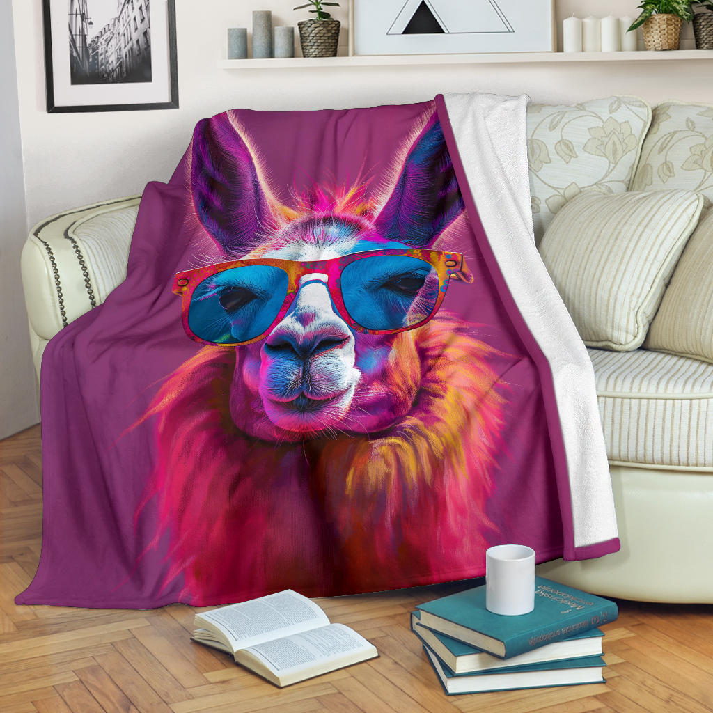 Lama Blanket, Trippy Psychedelics Lama Fleece Blanket, Lama Throw Blanket, Lama Gifts