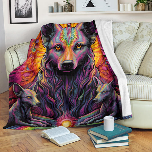 Czechoslovakian Vlcak  Blanket, Trippy Psychedelics Czechoslovakian Vlcak Fleece Blanket, Czechoslovakian Vlcak Throw Blanket, Czechoslovakian Vlcak Gifts