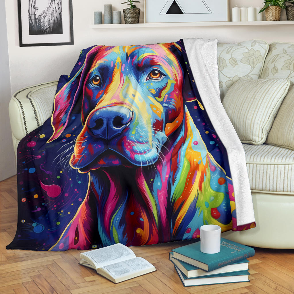 Trippy Psychedelics Great Dane Blanket, Great Dane Fleece Blanket, Great Dane Throw Blanket, Great Dane Gifts