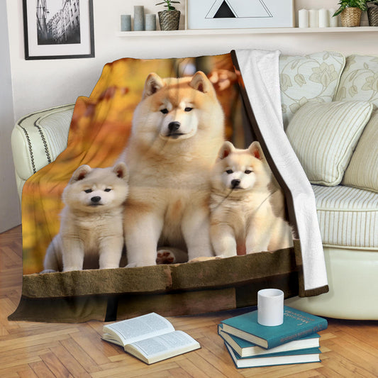 Akita Family Blanket, Akita Blanket, Akita Throw Blanket, Akira, Akira Gifts