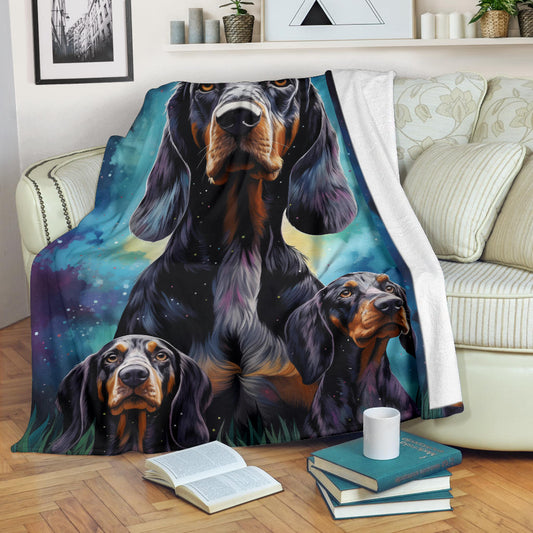 Bluetick Coonhound Blanket, Trippy Psychedelics Bluetick Coonhound Fleece Blanket, Bluetick Coonhound Throw Blanket, Bluetick Coonhound Gifts