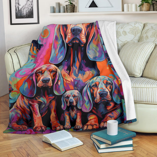 Bloodhound Blanket, Trippy Psychedelics Bloodhound Fleece Blanket, Bloodhound Throw Blanket, Bloodhound Gifts