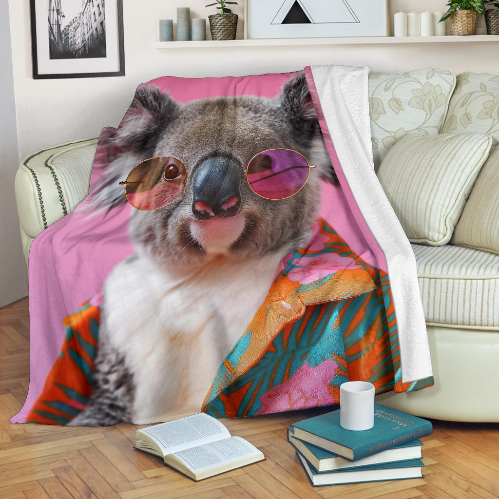 Koala animal Blanket, Trippy Psychedelics Koala animal Fleece Blanket, Koala animal Throw Blanket, Koala animal Gifts