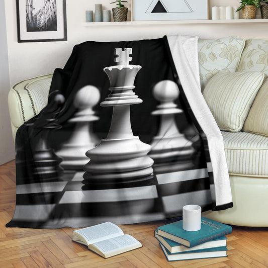 Chess Blanket, Chess Fleece Blanket, Chess Gifts, Chess Neuveau art, Chess Custom Name, Chess Throw Blanket