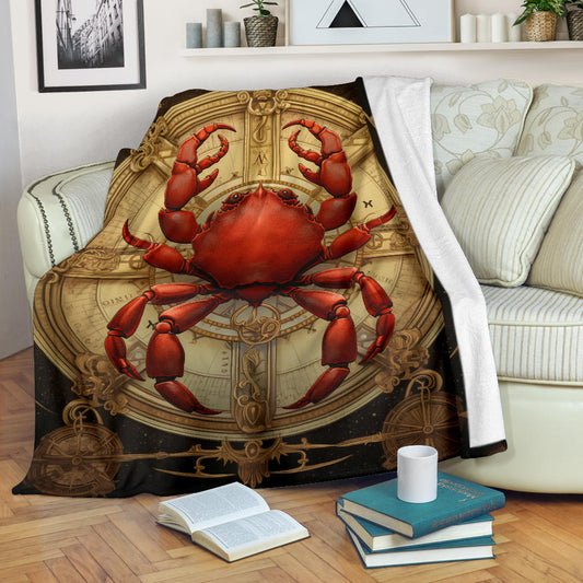 Crab Zodiac Blanket, Cancer Zodiac Sign, Cancer Zodiac Gifts, Cancer Throw Blanket