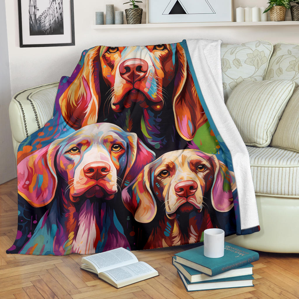 Bracco Italiano Blanket, Trippy Psychedelics Bracco Italiano Fleece Blanket, Bracco Italiano Throw Blanket, Bracco Italiano Gifts