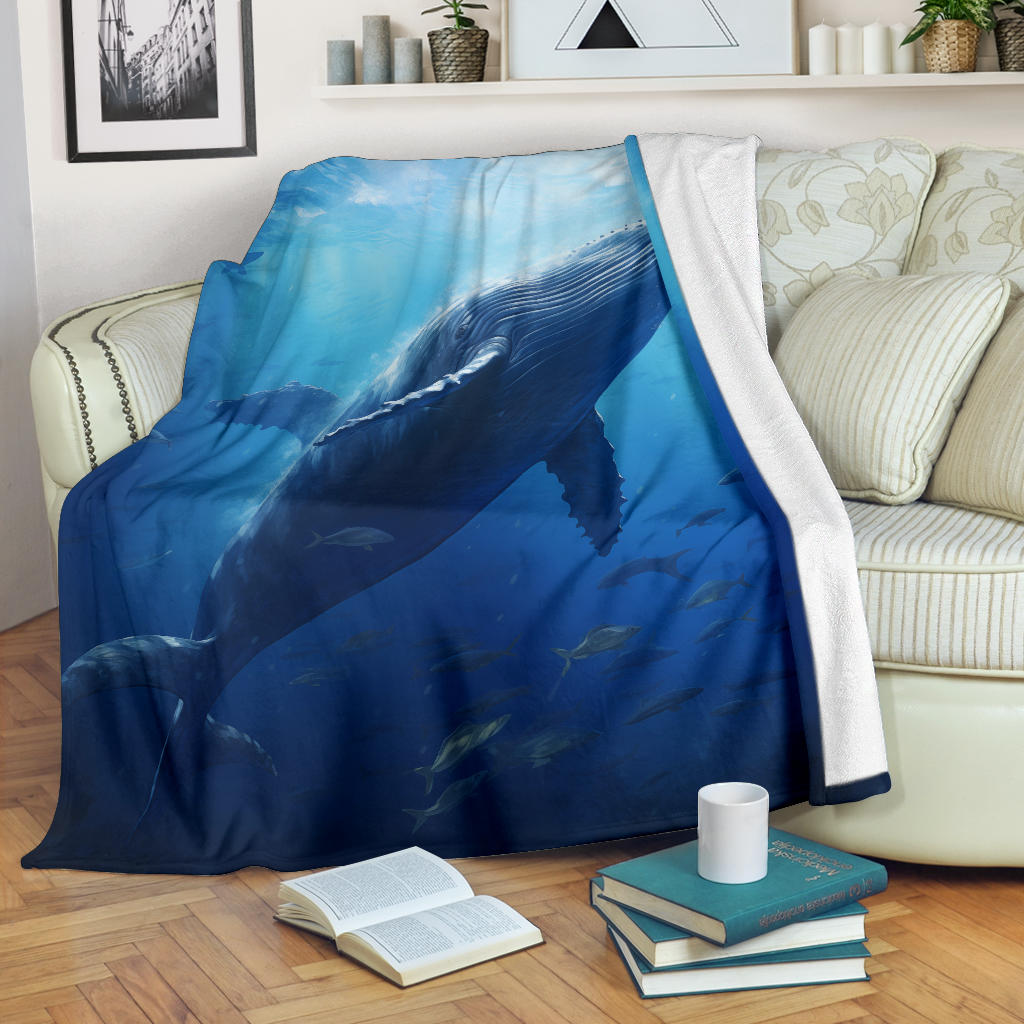 Blue Whale Blanket, Whale Throw Blanket, Whale Fleece Blanket, Whale Gifts