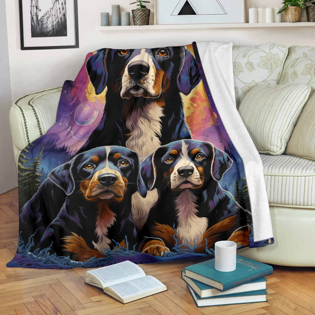 Entlebucher Mountain Blanket, Trippy Psychedelics Entlebucher Mountain Fleece Blanket, Entlebucher Mountain Throw Blanket, Entlebucher Mountain Gifts