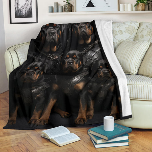 Rottweiler Family Blanket, Rottweiler Blanket, Rottweiler gifts, Rottweiler Throw Blanket