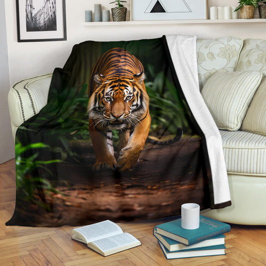 Tiger Throw Blanket, Wild Tiger Blanket